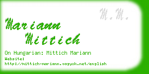 mariann mittich business card